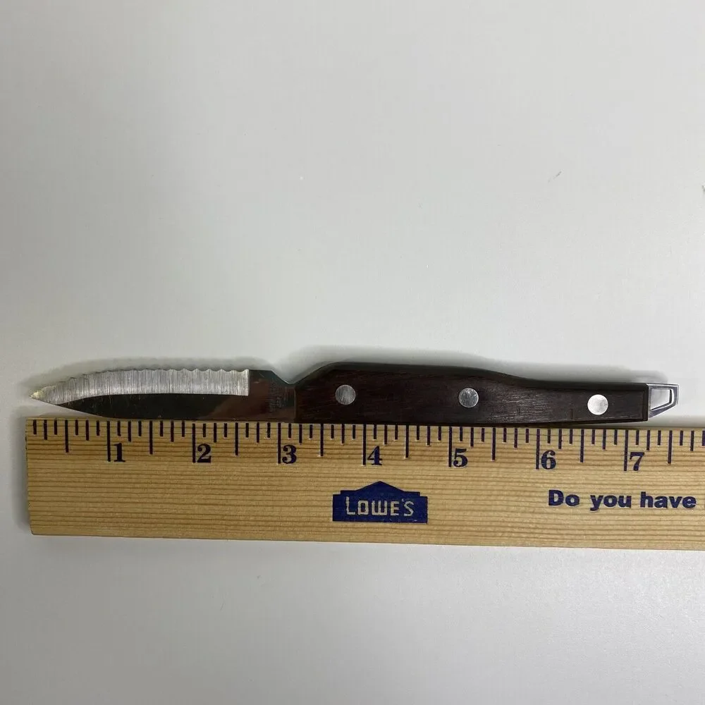 Vintage Royalton Serrated Knife Stainless Japan Mid Century Hook on End 3